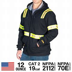3025FR+EV FR Hi-Vis Zip Up Sweatshirt **Made in USA**