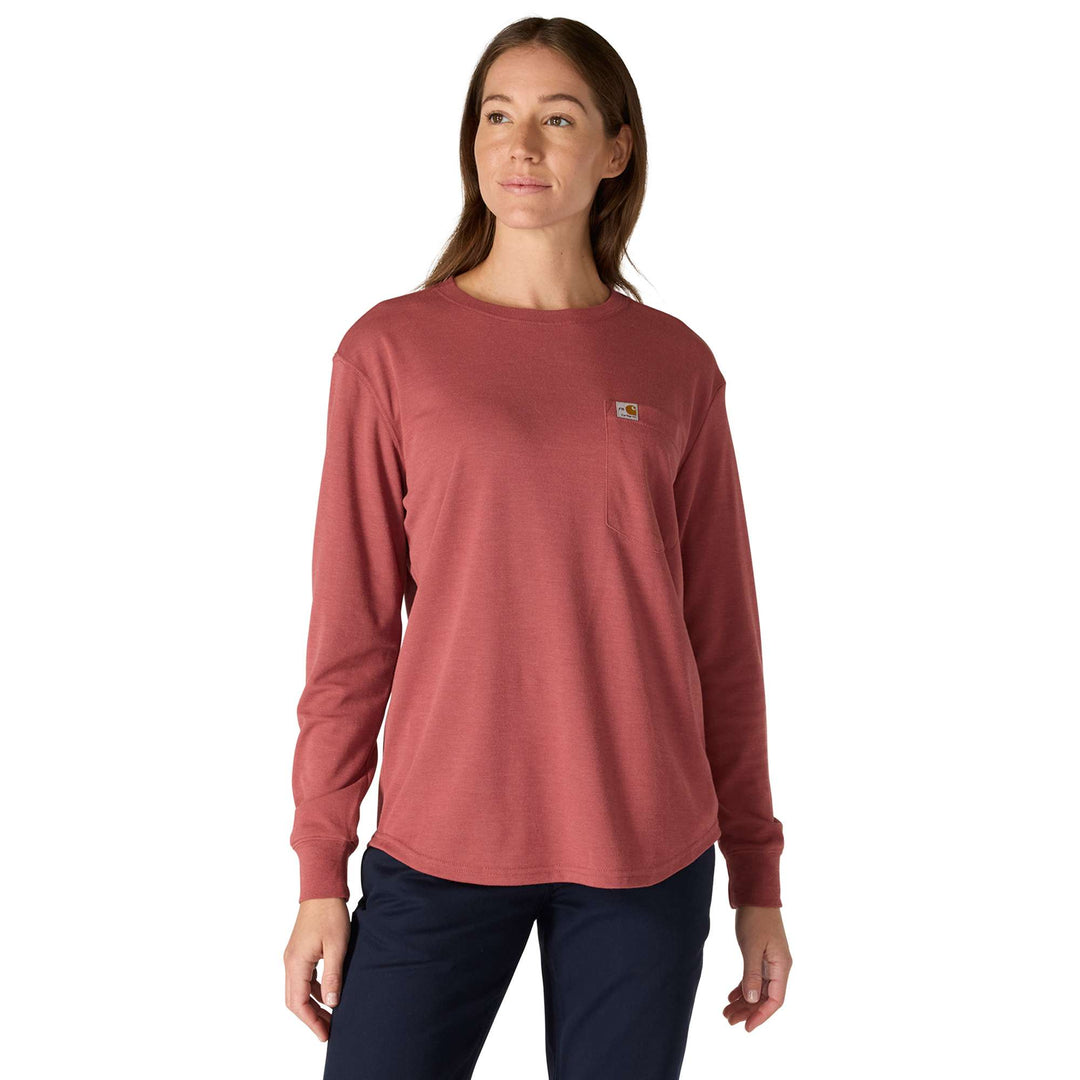 107077 Women's Flame Resistant TENCEL™ Fiber Series Loose Fit Long-Sleeve Pocket T-Shirt