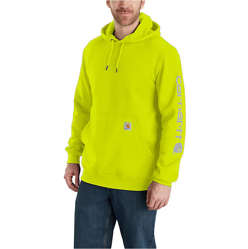 K288 Hi-Vis LOOSE FIT MIDWEIGHT LOGO SLEEVE GRAPHIC HOODIE