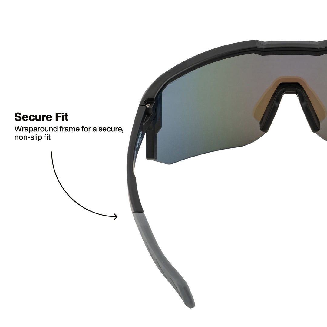 Polarized Blade Safety Glasses, Blue Lens