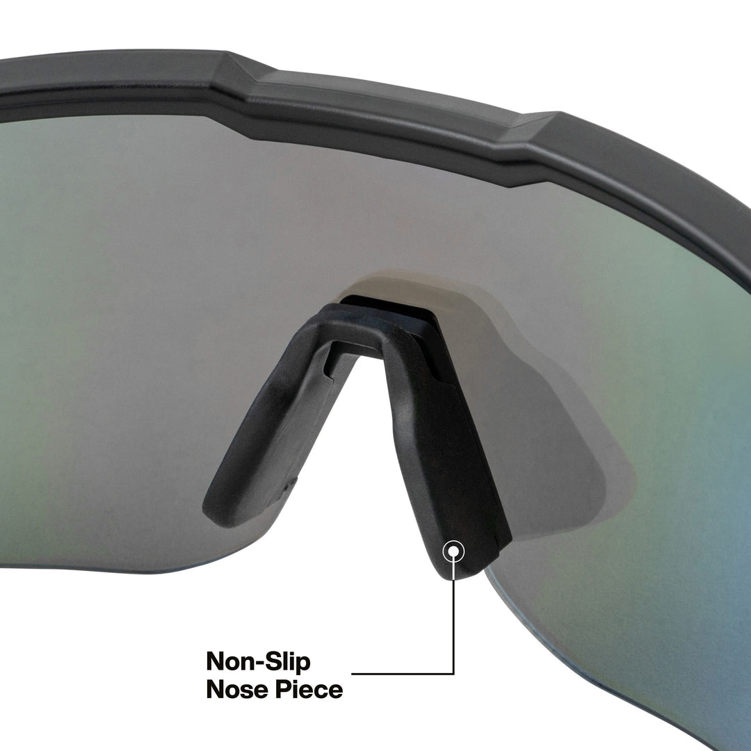 Polarized Blade Safety Glasses, Blue Lens