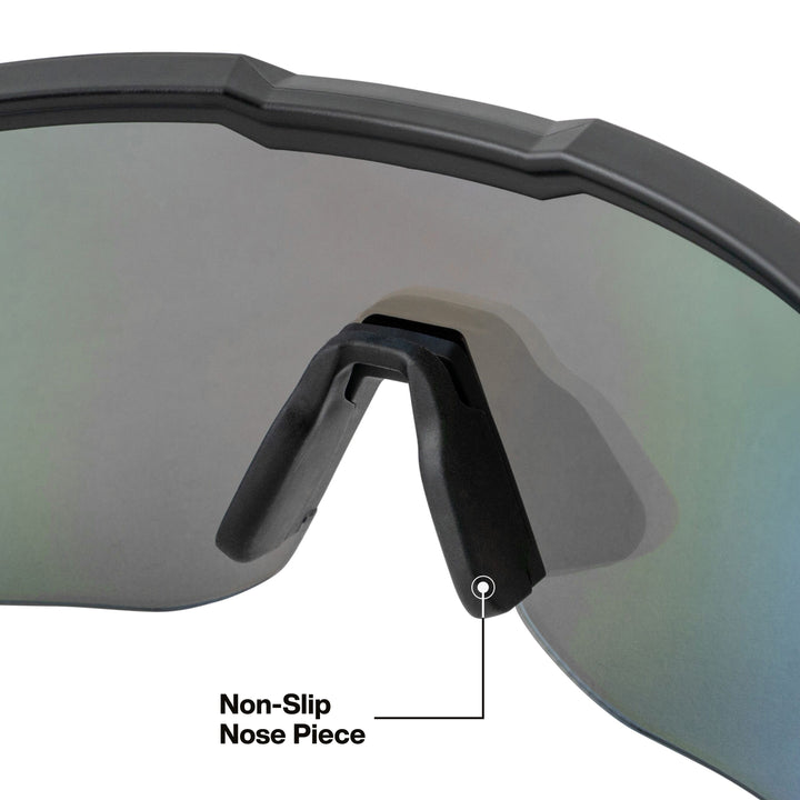Polarized Blade Safety Glasses, Blue Lens