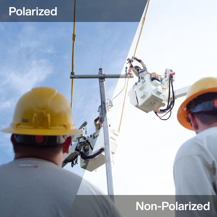 Polarized Blade Safety Glasses, Blue Lens