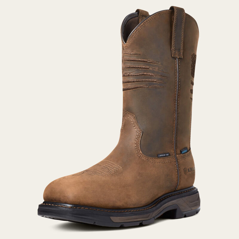 A brown boot on a white background.