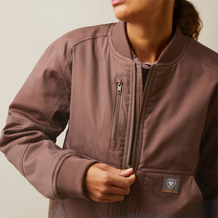 Rebar Women's Stretch Canvas Bomber Jacket