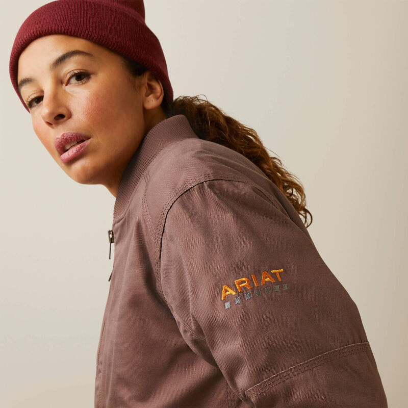 Rebar Women's Stretch Canvas Bomber Jacket