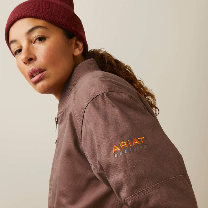 Rebar Women's Stretch Canvas Bomber Jacket