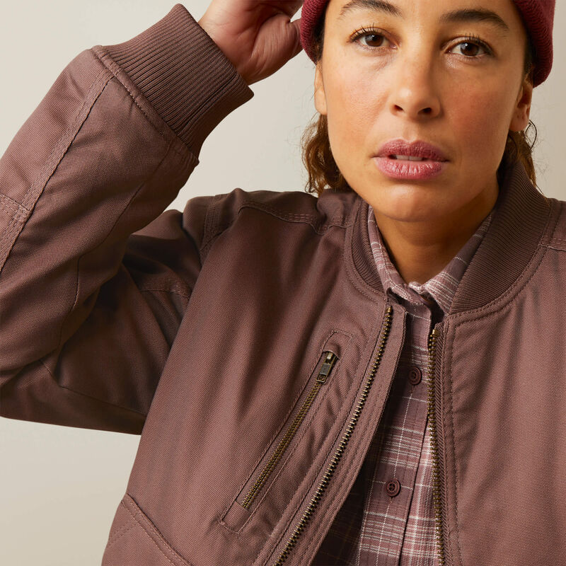 Rebar Women's Stretch Canvas Bomber Jacket