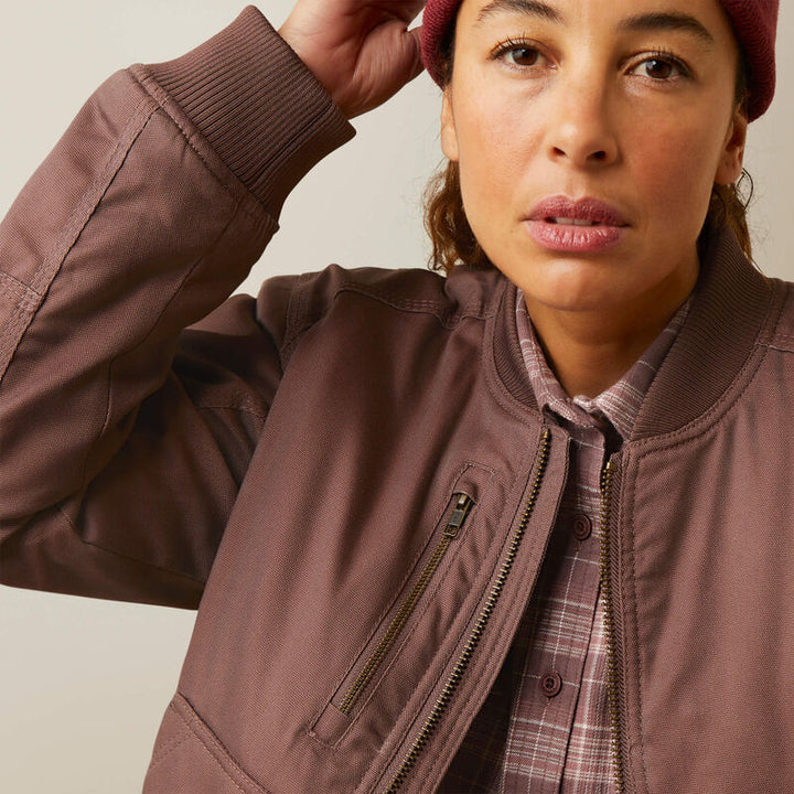 Rebar Women's Stretch Canvas Bomber Jacket