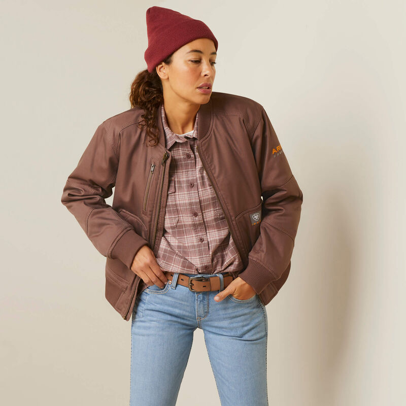 Rebar Women's Stretch Canvas Bomber Jacket