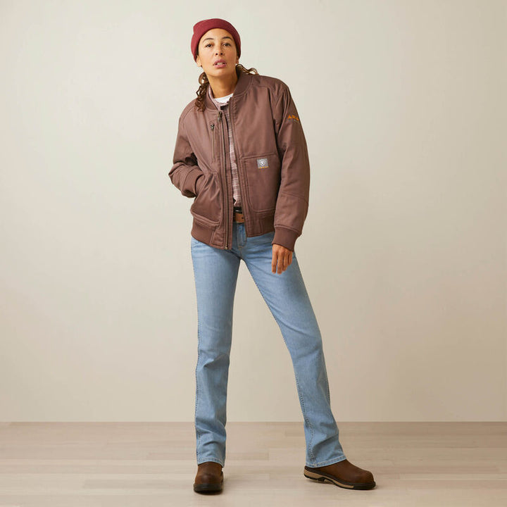 Rebar Women's Stretch Canvas Bomber Jacket