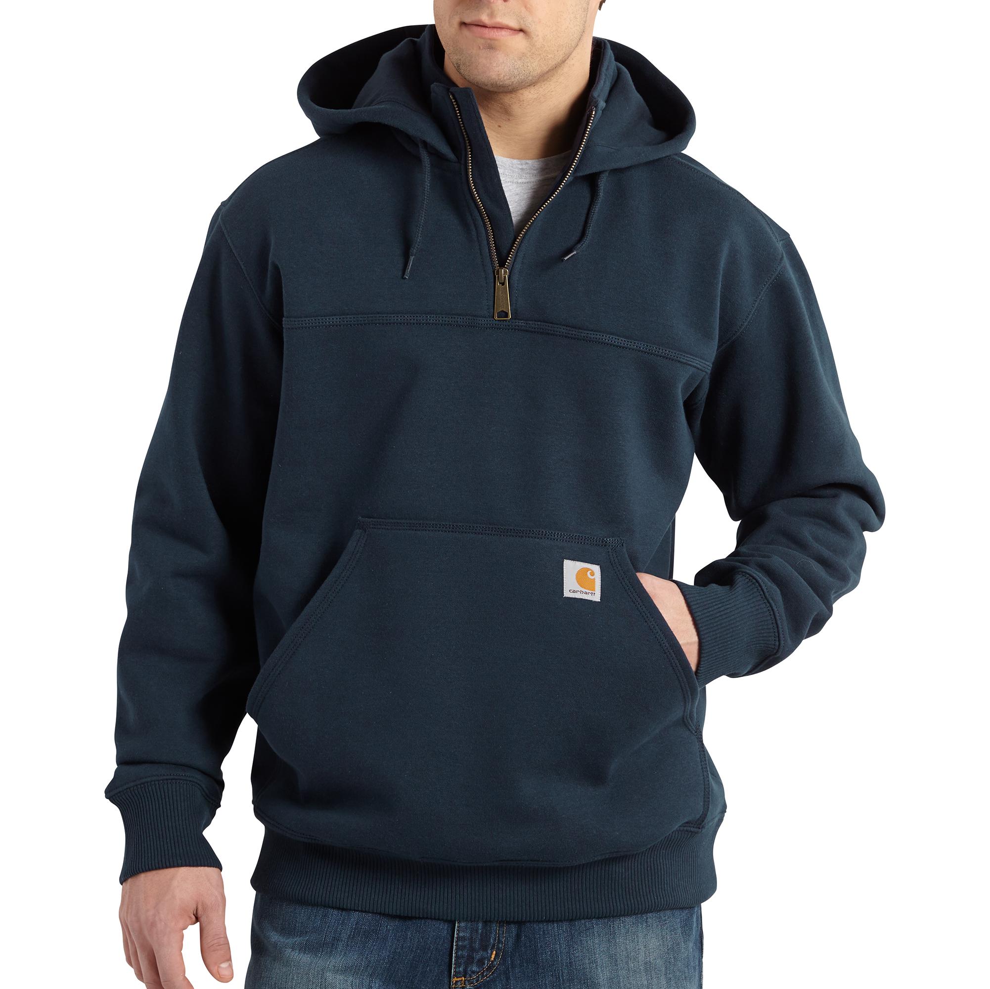 RAIN DEFENDER® LOOSE FIT HEAVYWEIGHT QUARTER-ZIP HOODIE – Blue