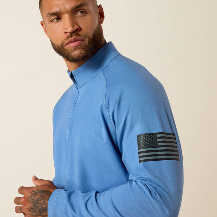 FR Combat Stretch Patriot 1/4 Zip Work Shirt