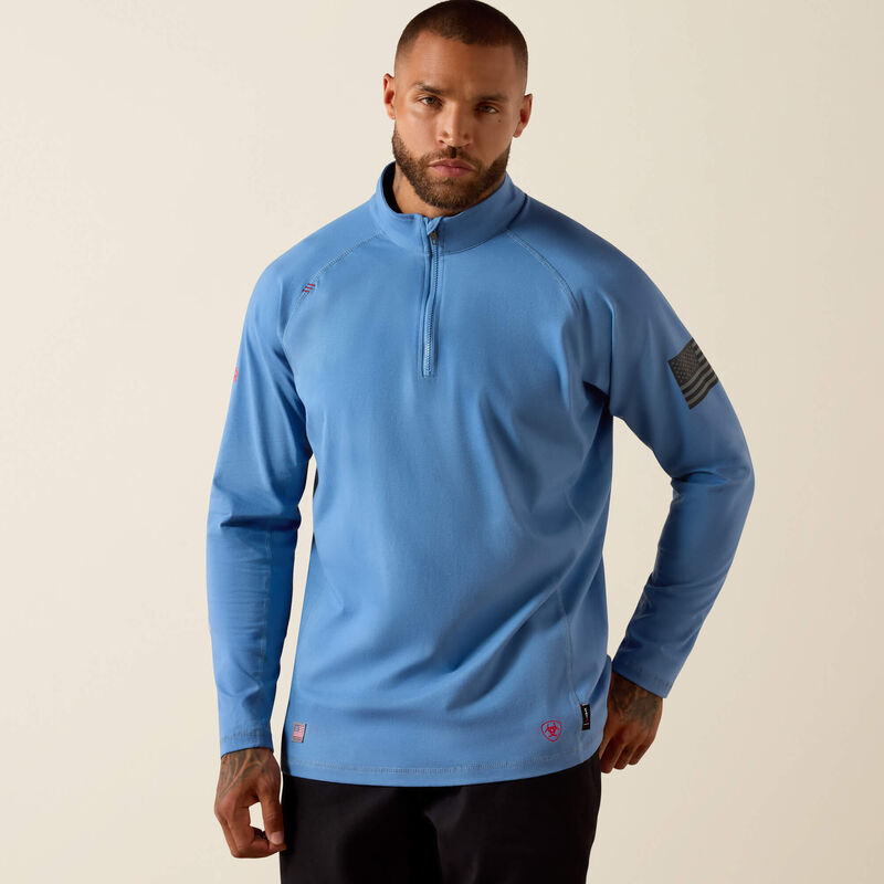 FR Combat Stretch Patriot 1/4 Zip Work Shirt