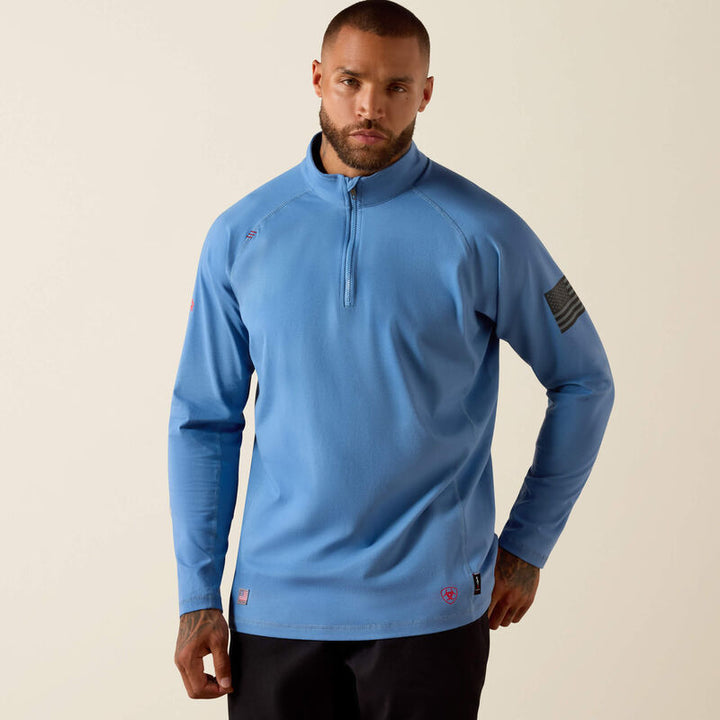 FR Combat Stretch Patriot 1/4 Zip Work Shirt