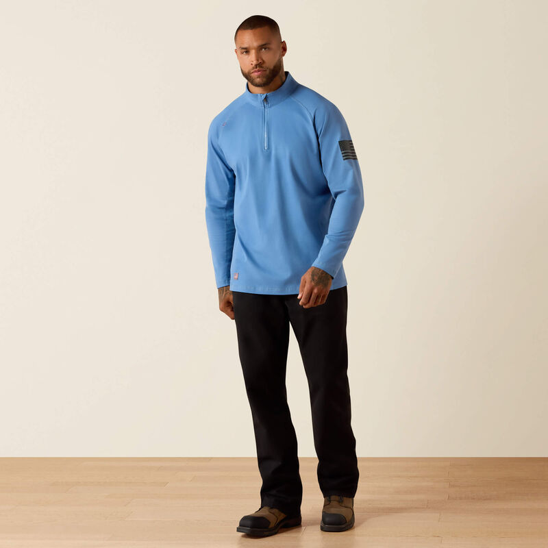 FR Combat Stretch Patriot 1/4 Zip Work Shirt