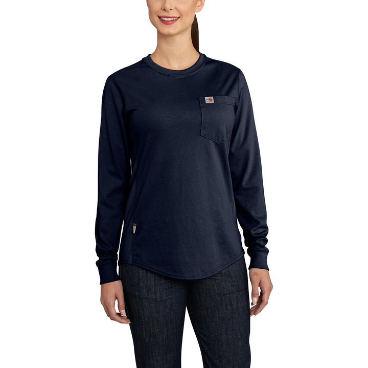 102685 WOMEN'S FLAME-RESISTANT FORCE COTTON LONG-SLEEVE CREWNECK T-SHIRT