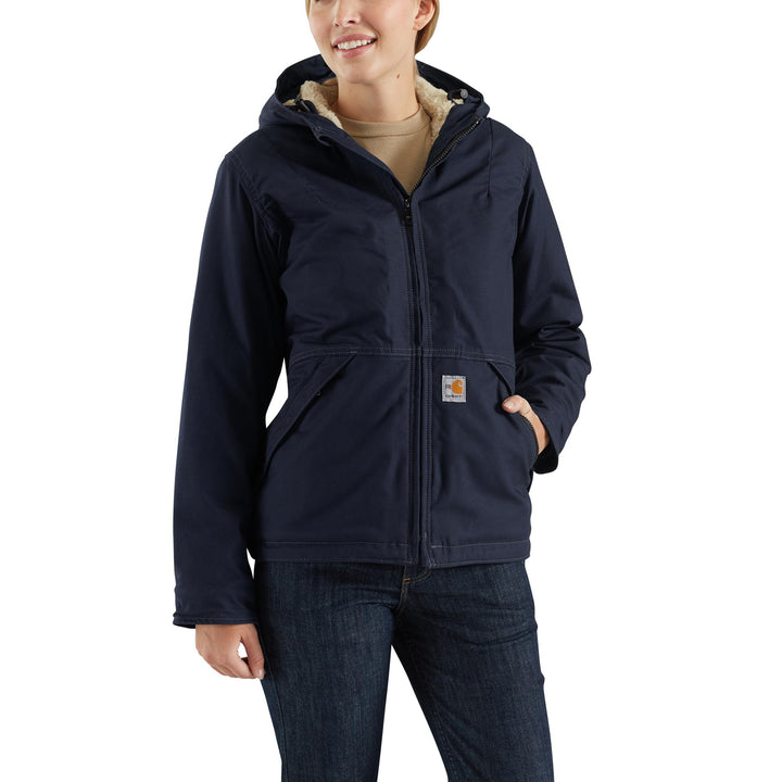 102694 WOMEN'S FLAME-RESISTANT FULL SWING® QUICK DUCK® JACKET/SHERPA-LINED - 3 WARMEST RATING