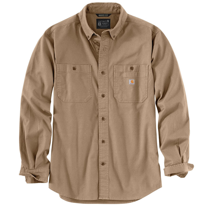 103554 RUGGED FLEX® RELAXED FIT MIDWEIGHT CANVAS LONG-SLEEVE SHIRT