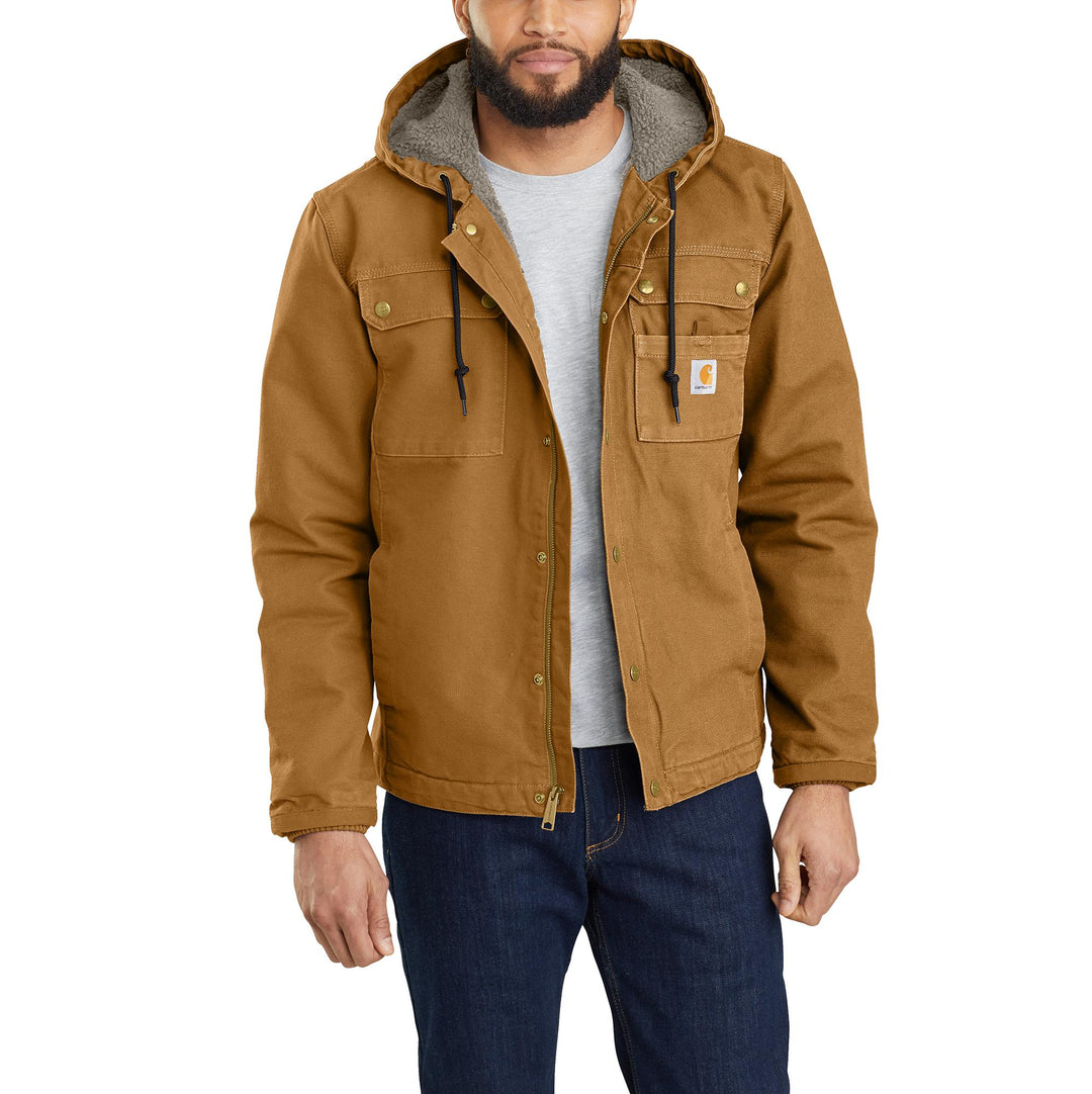 103826 MEN'S SHERPA-LINED UTILITY JACKET - RELAXED FIT - WASHED DUCK