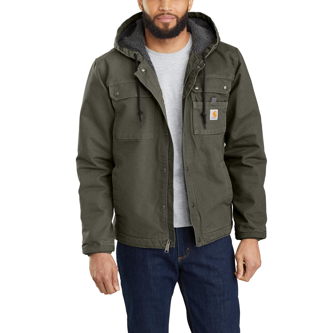 103826 MEN'S SHERPA-LINED UTILITY JACKET - RELAXED FIT - WASHED DUCK