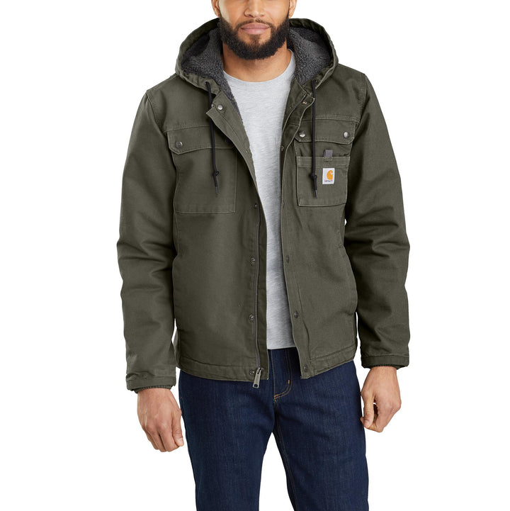 103826 MEN'S SHERPA-LINED UTILITY JACKET - RELAXED FIT - WASHED DUCK