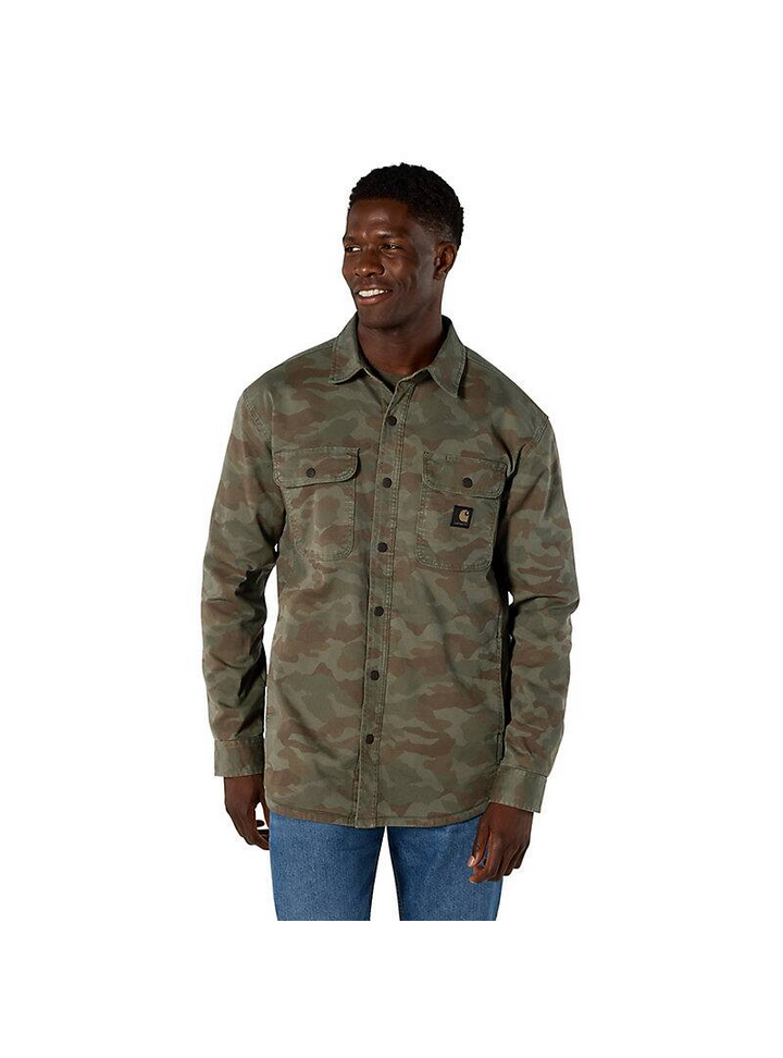 Rugged Flex® Relaxed Fit Canvas Fleece-Lined Shirt Jac