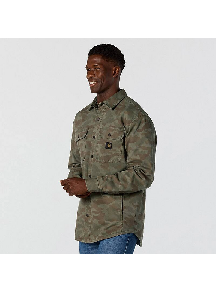 Rugged Flex® Relaxed Fit Canvas Fleece-Lined Shirt Jac