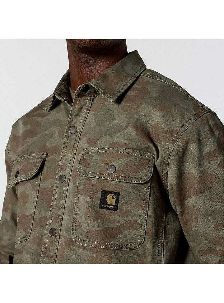 Rugged Flex® Relaxed Fit Canvas Fleece-Lined Shirt Jac
