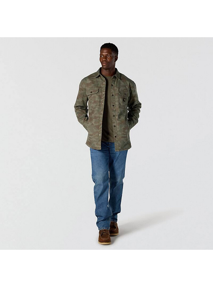 Rugged Flex® Relaxed Fit Canvas Fleece-Lined Shirt Jac