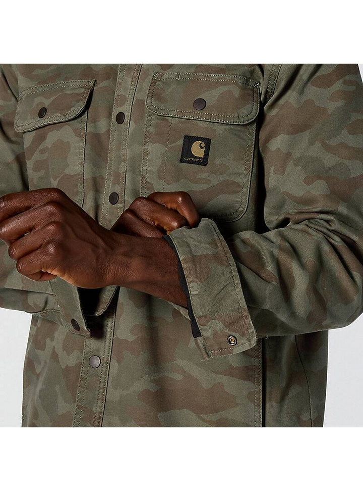 Rugged Flex® Relaxed Fit Canvas Fleece-Lined Shirt Jac
