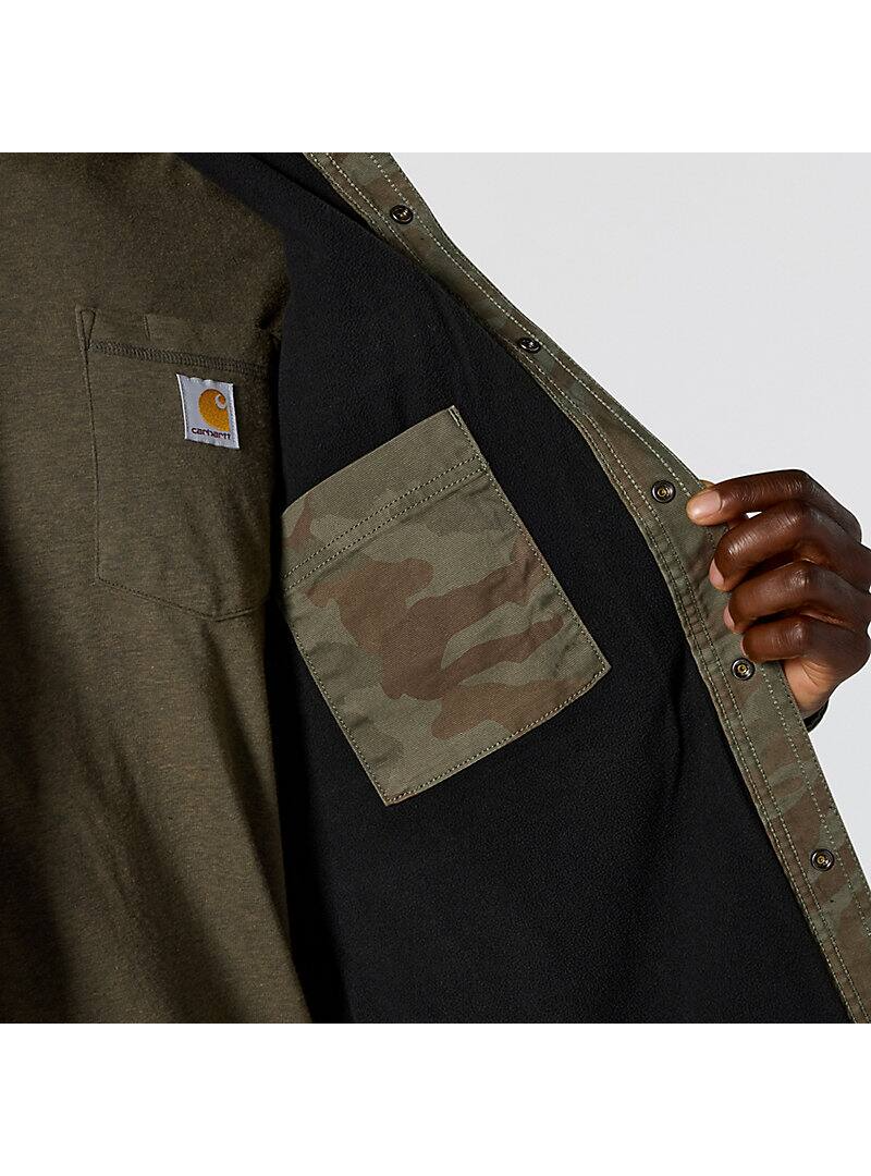 Rugged Flex® Relaxed Fit Canvas Fleece-Lined Shirt Jac