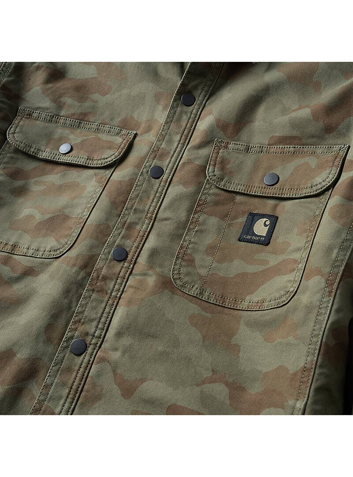 Rugged Flex® Relaxed Fit Canvas Fleece-Lined Shirt Jac