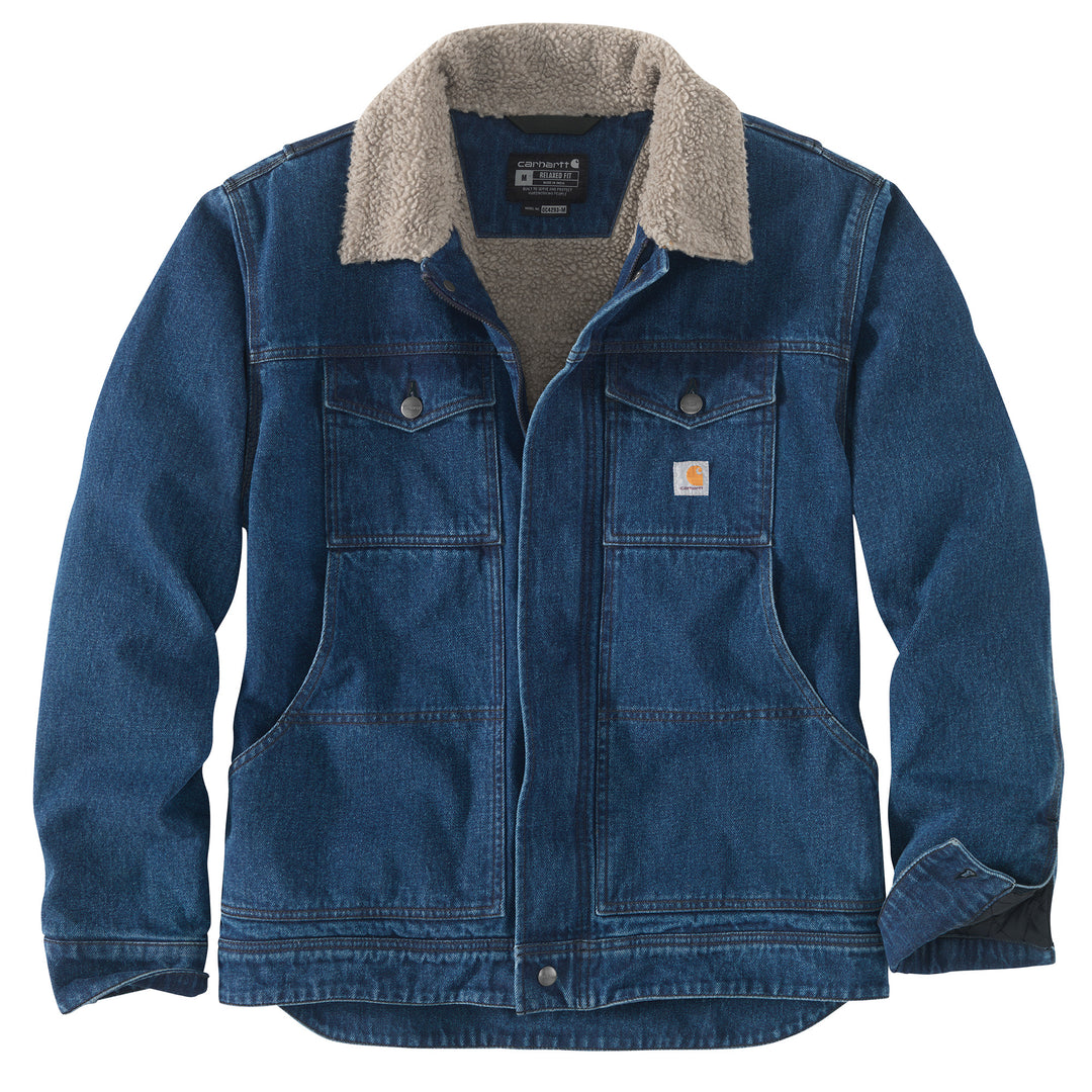 105478 Relaxed Fit Denim Sherpa-Lined Jacket