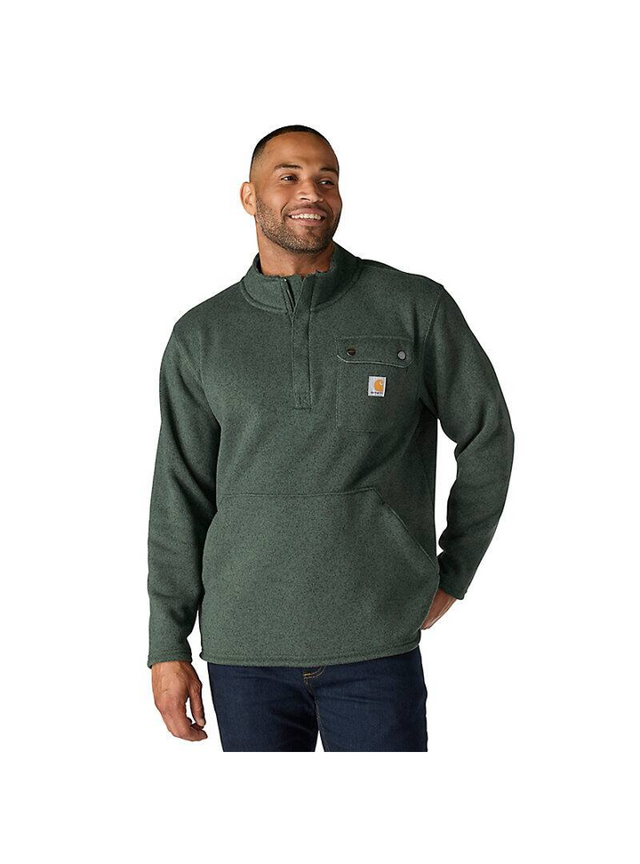 Relaxed Fit Midweight Quarter-Zip Pocket Sweater Fleece