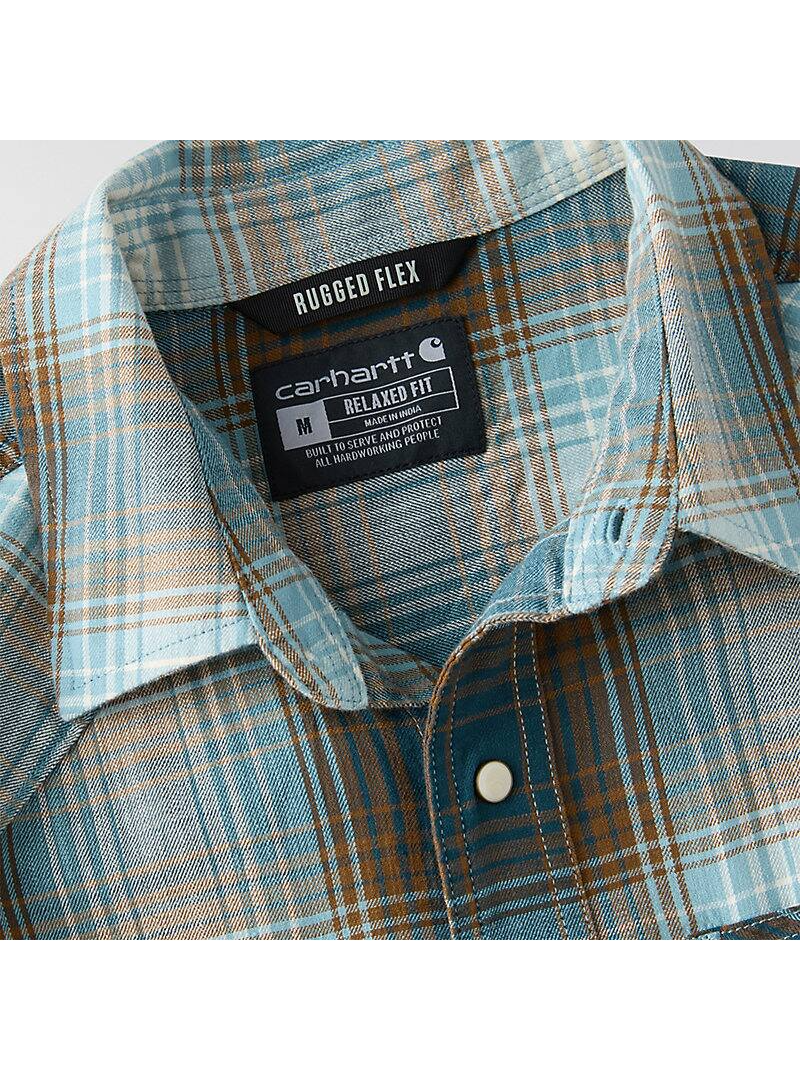 Montana Rugged Flex™ Relaxed Fit Lightweight Long-Sleeve Snap-Front Plaid Shirt