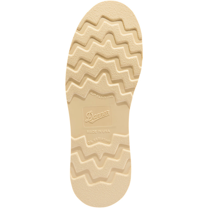 Tread of a boot with a white background. 