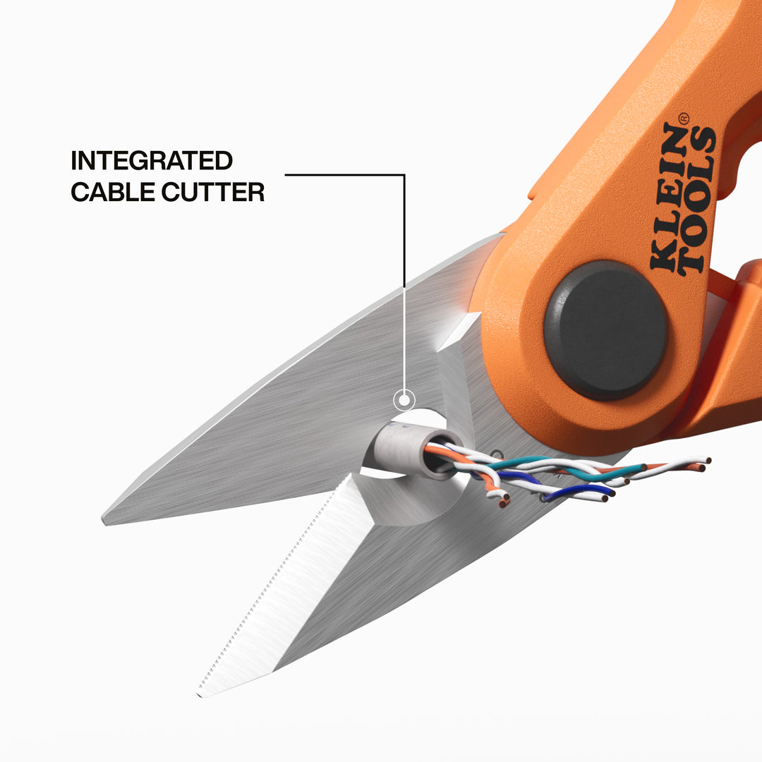 Compact Cable Stripping Electrician Scissors, 6-Inch