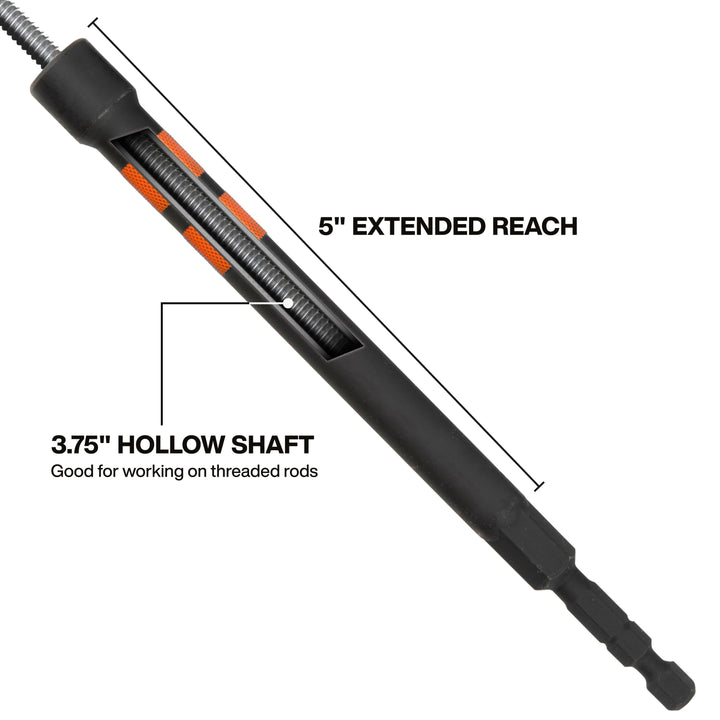 Magnetic Hollow Color-Coded Power Nut Drivers Set, 6-Piece