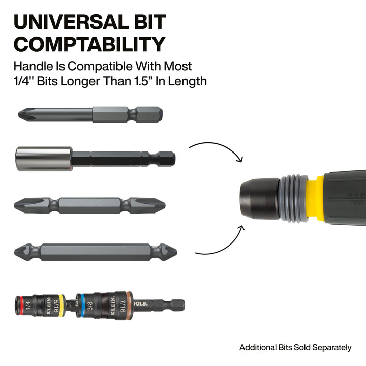 Fastbit Tru-Grip Screwdriver, Phillips, Slotted Bits