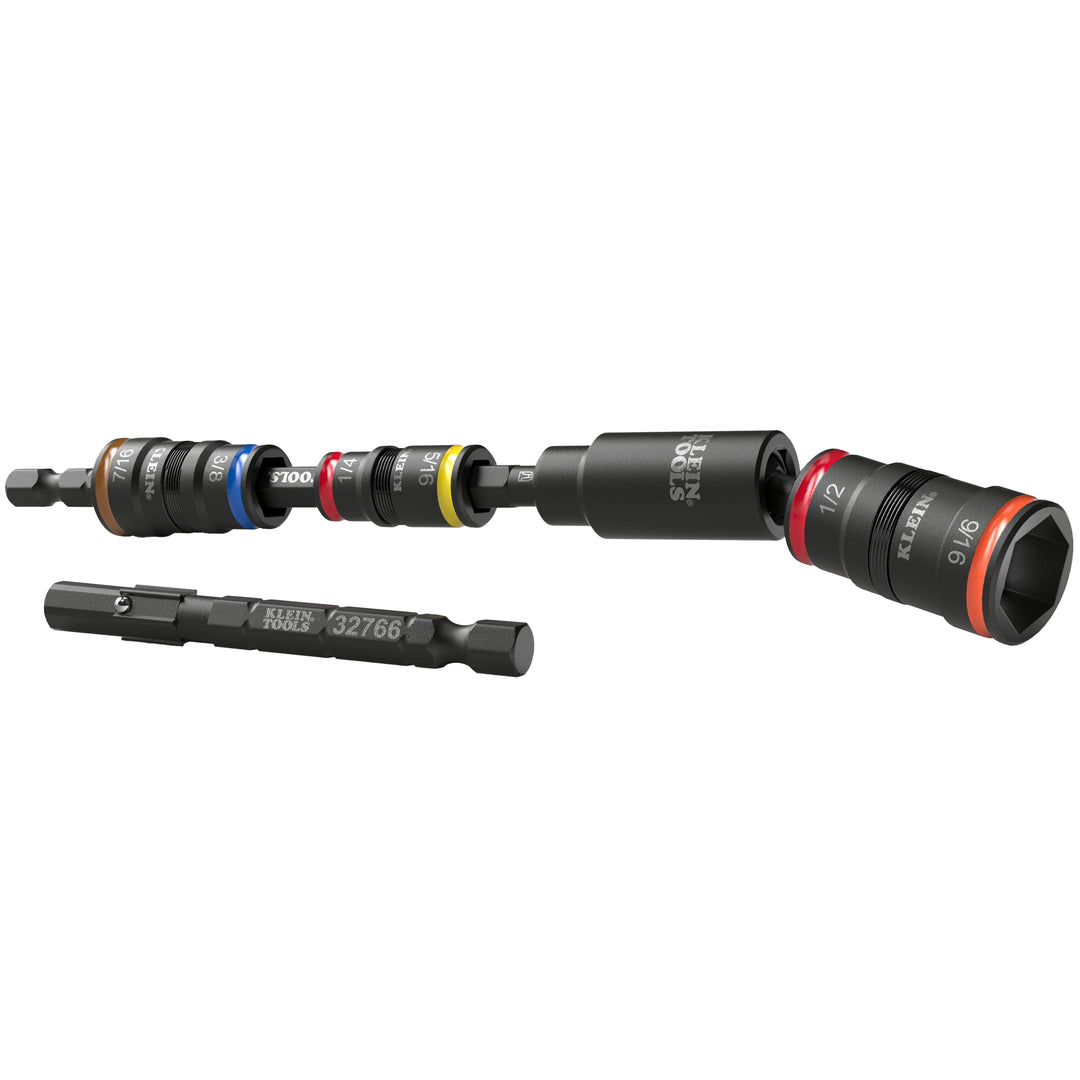 Impact Flip Socket Set With Swivel Adapter, 6 Piece