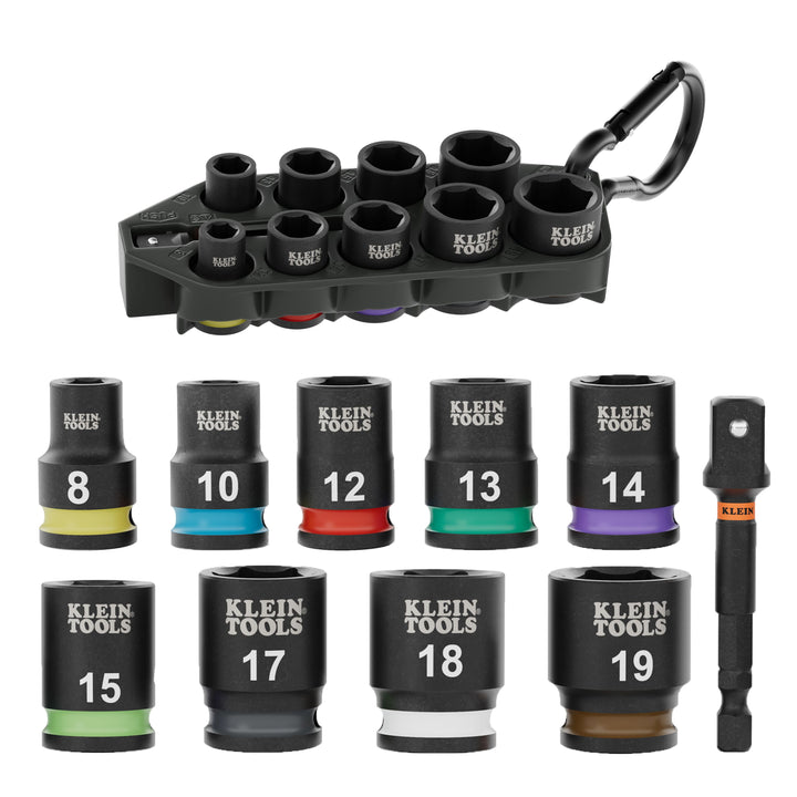Grab-And-Go Impact Socket Set, Metric, 10-Piece