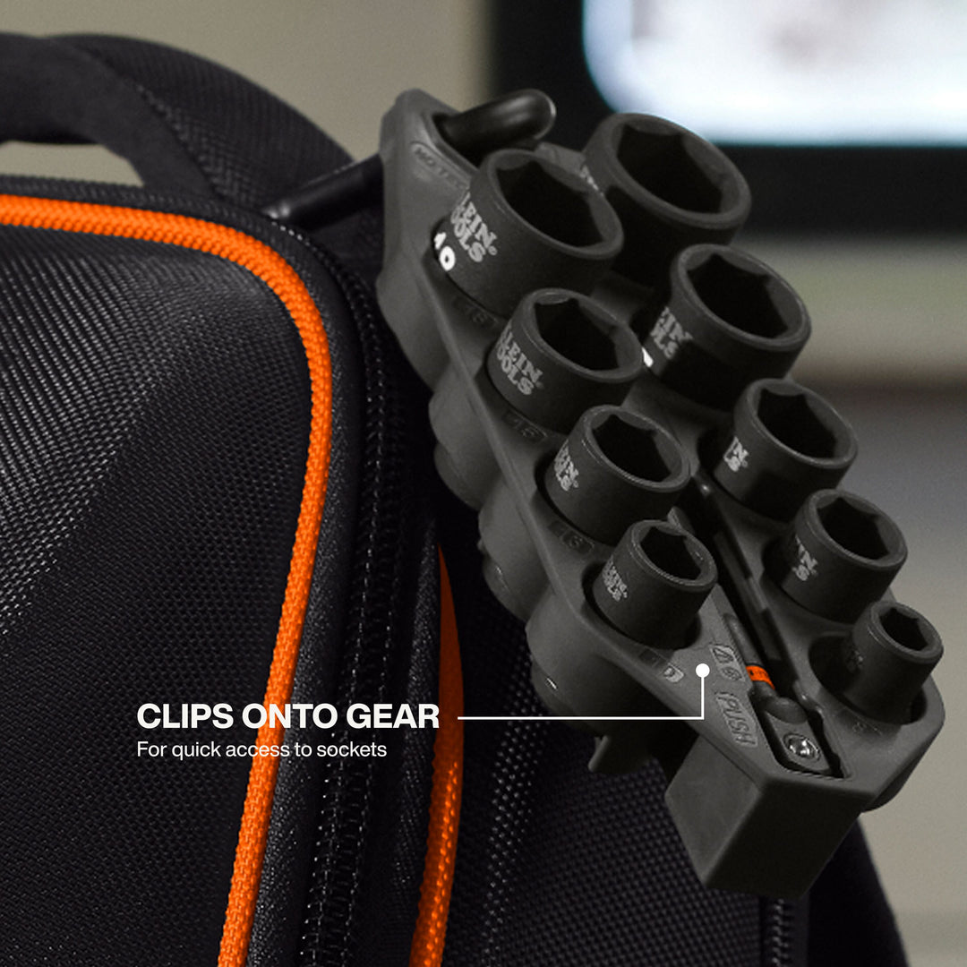 Grab-And-Go Impact Socket Set, Metric, 10-Piece