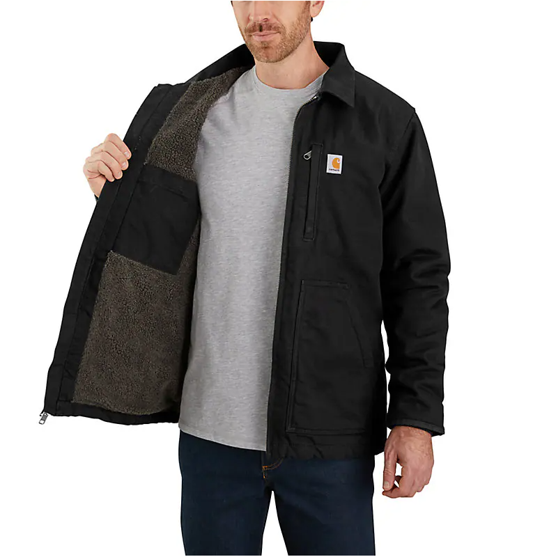 104293 MEN'S SHERPA-LINED FIELD JACKET - LOOSE FIT - WASHED DUCK - 2 WARMEST RATING