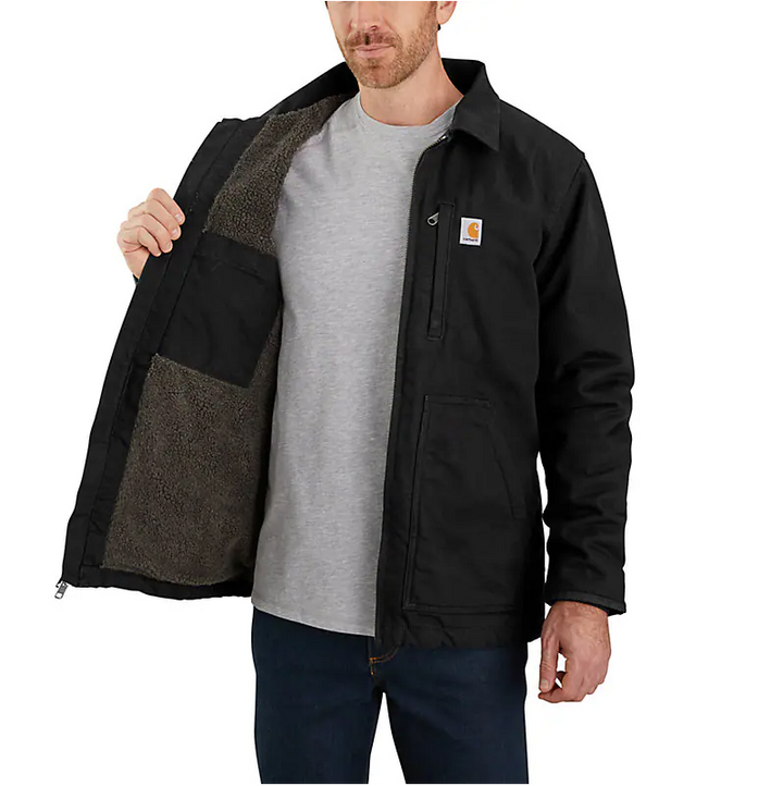 104293 MEN'S SHERPA-LINED FIELD JACKET - LOOSE FIT - WASHED DUCK - 2 WARMEST RATING