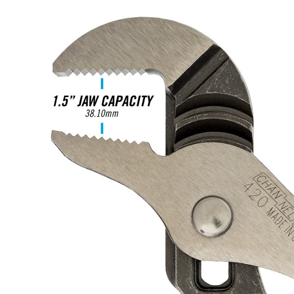 420 Channellocks 9.5-INCH STRAIGHT JAW TONGUE & GROOVE PLIERS