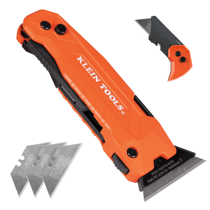 FLICKBLADE™ 2-in-1 Utility Knife/Scraper with Blade Storage