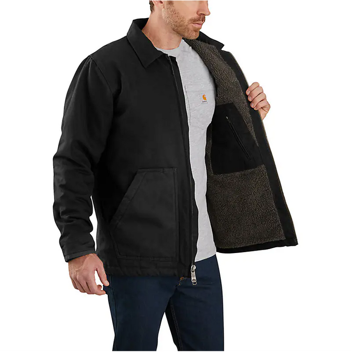 104293 MEN'S SHERPA-LINED FIELD JACKET - LOOSE FIT - WASHED DUCK - 2 WARMEST RATING