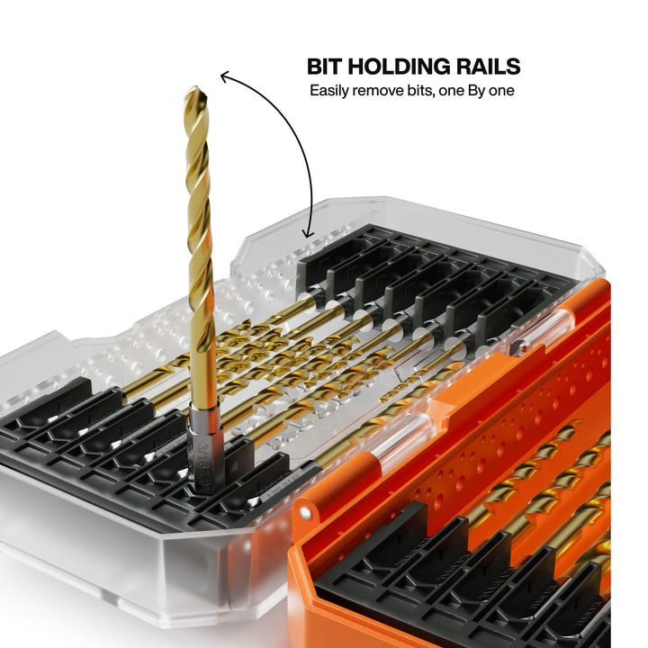 Titanium Drill Bit Set, 21-Piece