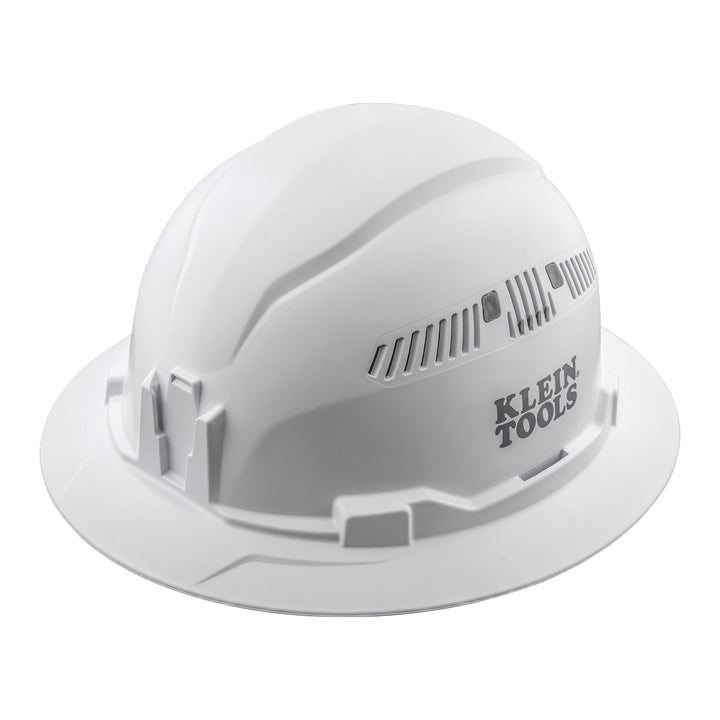 60401 Hard Hat, Vented, Full Brim Style, White
